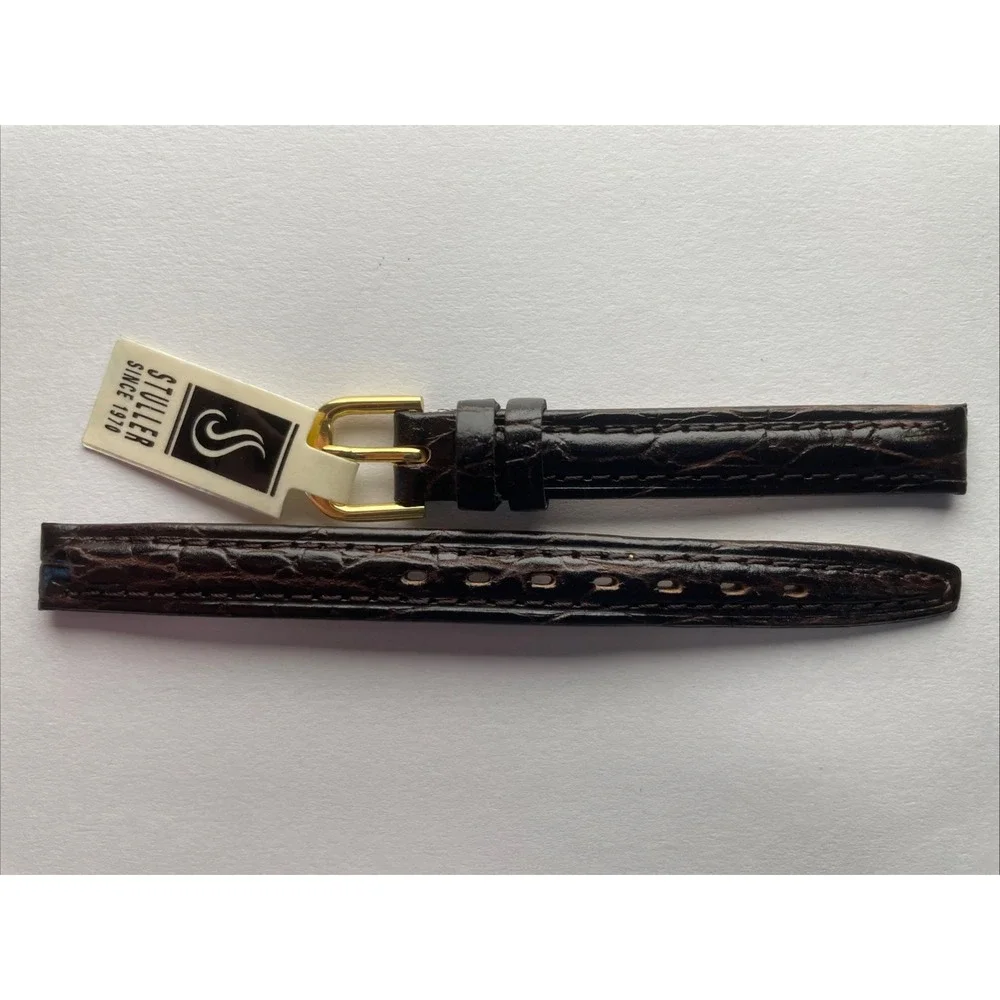 Stuller 10mm‎ Brown Crocodile Grain Watch Band